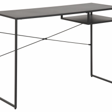 Pracovní stůl Newcastle, 110 cm, kov, černá - 1