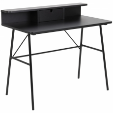 Pracovní stůl Pascal, 100 cm, MDF, černá - 1