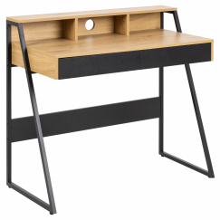 Pracovní stůl Reece, 100 cm, dub / černá