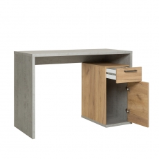 Pracovní stůl s dveřmi a zásuvkou Domo, 105 cm, beton/dub - 5