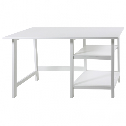 Stul S Policemi Designový pracovní stůl s policemi Astra, 120 cm | DESIGN OUTLET