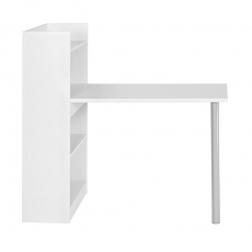 Pracovní stůl s regálem Nico, 121,5 cm, bílá - 1