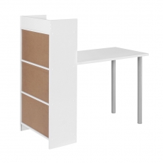Pracovní stůl s regálem Nico, 121,5 cm, bílá - 8