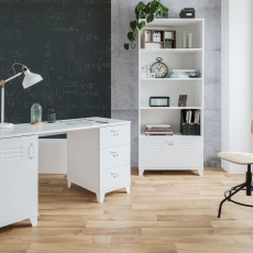 Pracovní stůl se skříňkou a zásuvkami Industry, 140 cm - 8