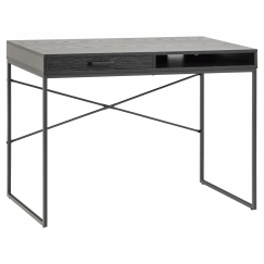 Pracovní stůl Seaford, 110 cm, MDF, černá