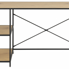 Pracovní stůl Seaford, 130 cm, dub / černá - 7