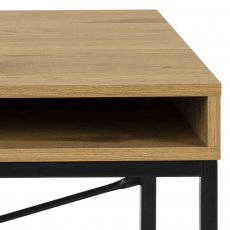 Pracovní stůl Seaford, 140 cm, dub / černá - 8