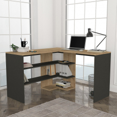 Pracovní stůl Stylo, 120 cm, šedá / dub - 3