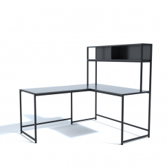 Pracovní stůl Tasarim, 154 cm, černá