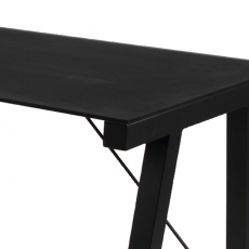 Pracovní stůl Typhoon, 125 cm, sklo, černá - 3