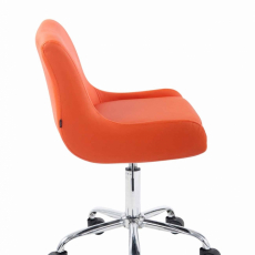 Pracovní židle Club, syntetická kůže, oranžová - 2