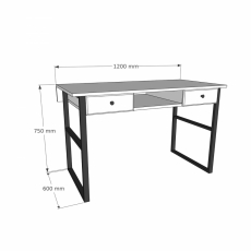 Pracovný stôl Allen, 120 cm, orech - 5