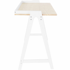 Pracovný stôl Alvin, 120 cm, prírodná / biela - 3