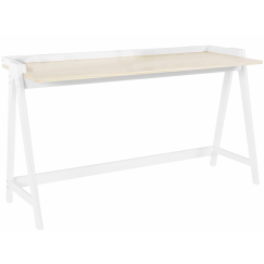 Pracovný stôl Alvin, 120 cm, prírodná / biela