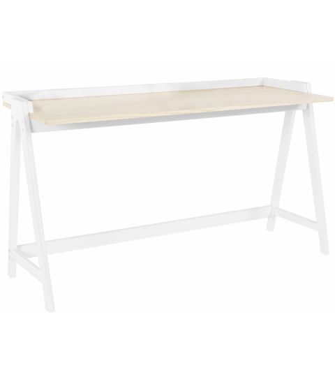 Pracovný stôl Alvin, 120 cm, prírodná / biela