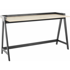 Pracovný stôl Alvin, 120 cm, prírodná / čierna