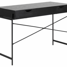 Pracovný stôl Angus, 110 cm, MDF, čierna - 3