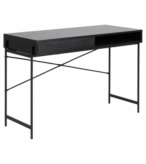 Pracovný stôl Angus, 110 cm, MDF, čierna