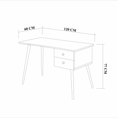 Pracovný stôl Balbina, 120 cm, biela - 7