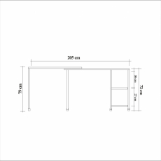 Pracovný stôl Bera, 125 cm, borovica - 7