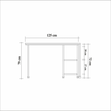 Pracovný stôl Bera, 125 cm, borovica - 9