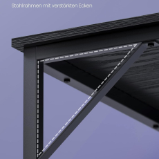 Pracovný stôl Berserk, 120 cm, čierna - 6