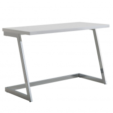 Pracovný stôl Burries, 120 cm, biela / chróm - 1