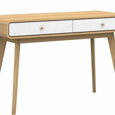 Pracovný stôl Calin, 120 cm, biela/dub - 2