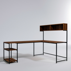 Pracovný stôl Cans?n, 200 cm, orech - 7