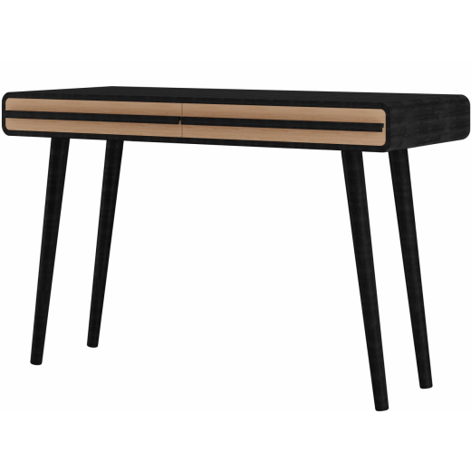 Pracovný stôl Chantal, 120 cm, prírodná / čierna - 1