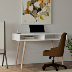 Pracovný stôl Cisto, 120 cm, biela - 2
