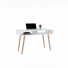 Pracovný stôl Cisto, 120 cm, biela - 3