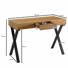 Pracovný stôl Direct, 120 cm, dub - 4
