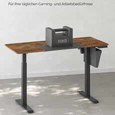 Pracovný stôl elektrický Gorgon, 140 cm, hnedá - 5