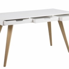Pracovný stôl Estelle, 142 cm, MDF, biela - 3