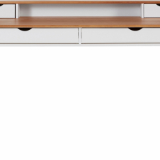 Pracovný stôl Galt, 140 cm, biela / prírodná - 2