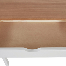 Pracovný stôl Galt, 140 cm, biela / prírodná - 5
