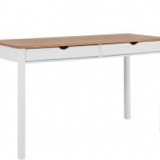 Pracovný stôl Galt, 140 cm, biela / prírodná - 2