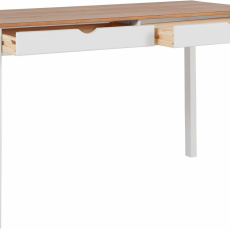 Pracovný stôl Galt, 140 cm, biela / prírodná - 3