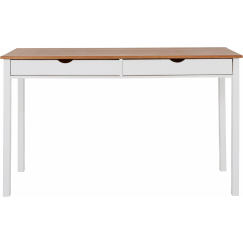 Pracovný stôl Galt, 140 cm, biela / prírodná