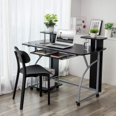 Pracovný stôl Lenny, 120 cm, čierna - 2