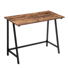Pracovný stôl Lera, 100 cm, hnedá/čierna - 3