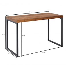 Pracovný stôl Morell, 117 cm, sheesham - 4