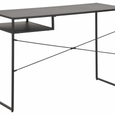 Pracovný stôl Newcastle, 110 cm, kov, čierna - 3