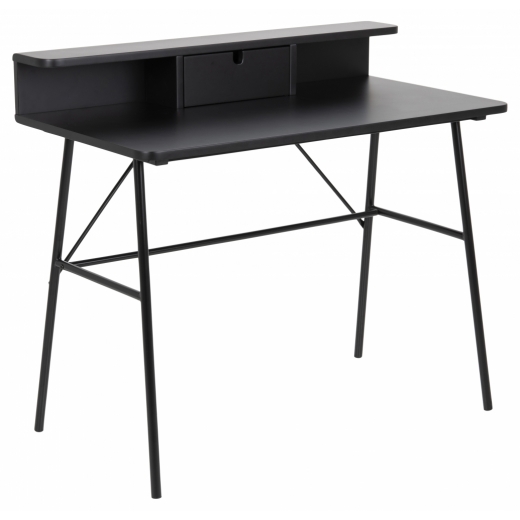 Pracovný stôl Pascal, 100 cm, MDF, čierna - 1