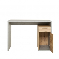 Pracovný stôl s dverami a zásuvkou Domo, 105 cm, betón/dub - 6