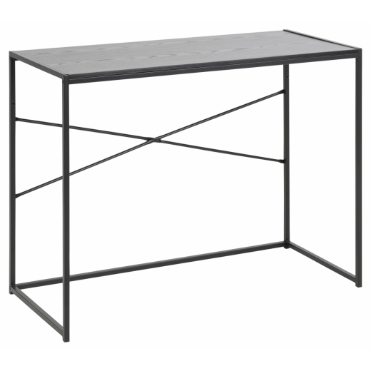 Pracovný stôl Seaford, 100 cm, MDF, čierna - 1