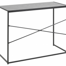 Pracovný stôl Seaford, 100 cm, MDF, čierna - 3