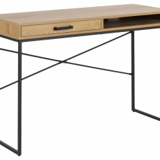 Pracovný stôl Seaford, 110 cm, MDF, prírodný - 1