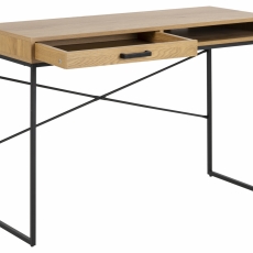 Pracovný stôl Seaford, 110 cm, MDF, prírodný - 3